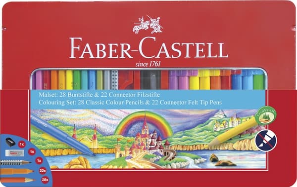 Faber Castell FC-155515 Gavesæt Faber-Castell 53-delt i metalæske