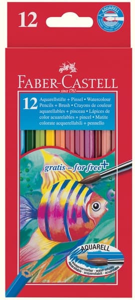 Faber Castell FC-114413 Akvarell pennfodral 12 delar + pensel