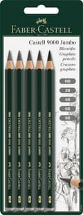 Miniatyrbillede 1 af 4: Faber Castell FC-119397 blyantsæt Faber-Castell 9000 Jumbo 5 hårdheder