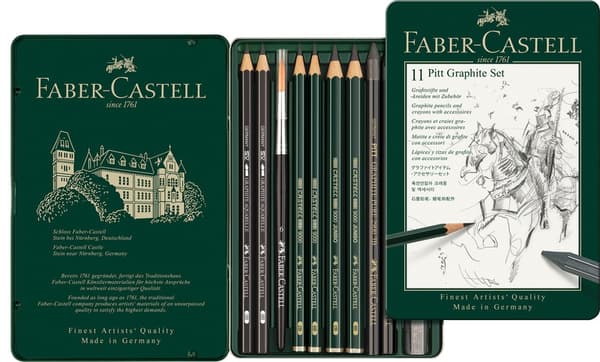 Faber Castell FC-112972 Grafitsæt Faber-Castell Pitt 11-delt
