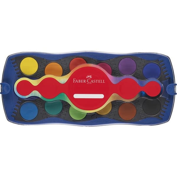 Faber Castell FC-125020 Akvarelæske 24 farver +1 Tube maling hvid