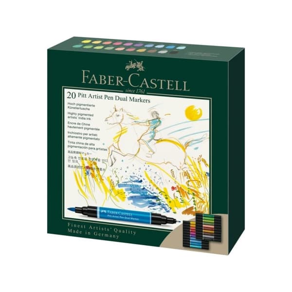 Faber Castell FC-162020 Pitt Artist Pen Duo Markers 20 delar