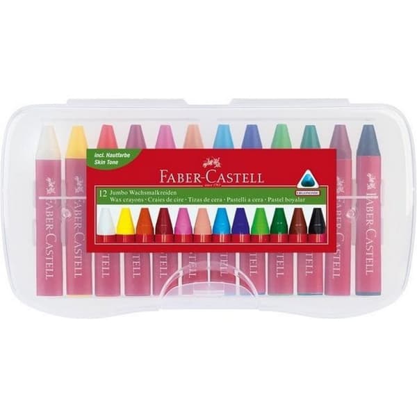 Faber Castell FC-120011 Jumbo Wax Crayon 12 delar