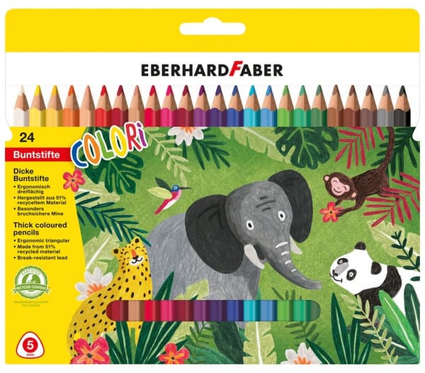 Eberhard Faber Triangulära Jumbo färgpennor 24 delar