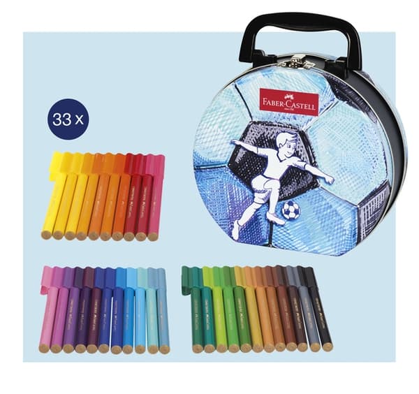 Faber Castell FC-155538 Filtpen Faber-Castell Connector Case "fodbold" 33 stk.