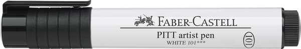 Faber Castell FC-167601 Tegnepen Pitt Artist Pen 101 Hvid 2,5 mm