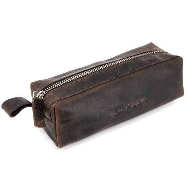 Juscha JU-48214 Penalhus Roberto Romano EMPOLI Brun ægte læder 20x6x7cm