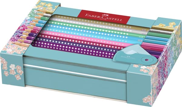 Faber Castell FC-201641 Sparkle Sæt Faber-Castell 20x farveblyanter og 1x mini blyantspidser