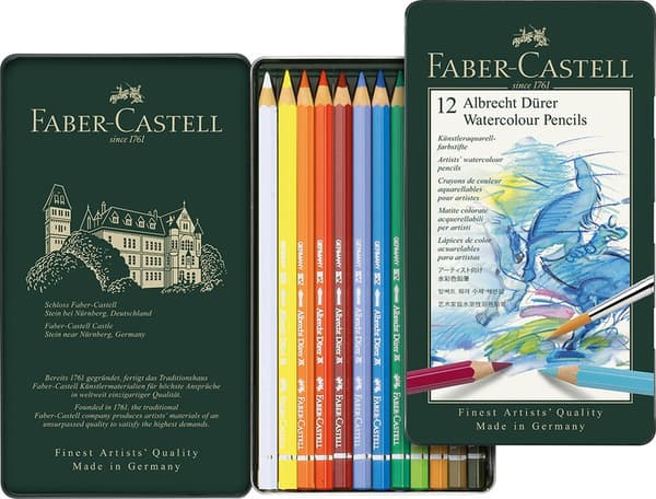 Faber Castell FC-117512 Akvarel blyant Faber-Castell Albrecht Dürer Penalhus i 12 stk.
