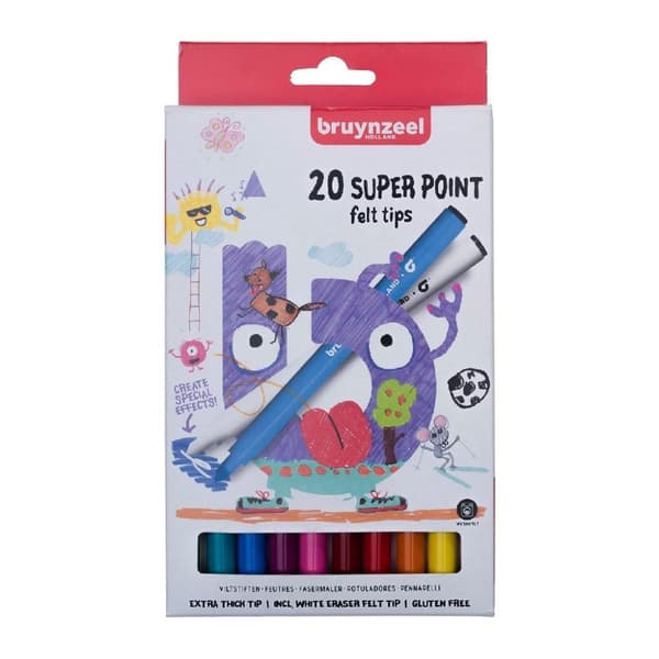 Bruynzeel Super Point filtpennor 20 delar