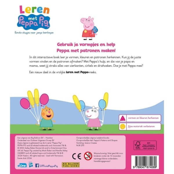 Boka Peppa Pig Peppas mönster och former