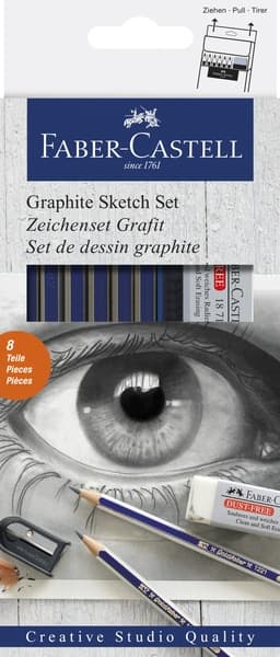 Faber Castell FC-114000 Grafitsæt Faber-Castell Goldfaber 8-delt