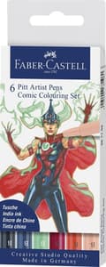 Miniatyrbild 1 av 3: Faber Castell FC-267196 Ritpenna Faber-Castell Pitt Artist Pen Comic 6-delad pennfodral