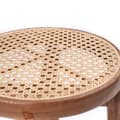 Miniatyrbillede 2 af 4: Rootz træskammel CARAMIN lavet af Trembesi med siddeflade fra Woven Rattan