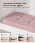 Miniatyrbillede 6 af 6: Rootz Opbevaringsskammel - Osmannisk bænk - Legetøjskasse - MDF & linned - 38 cm x 76 cm x 38 cm - Pastel Pink