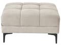 Miniatyrbillede 4 af 6: Ottoman Fodskammel Beige 88 x 80 cm Skammel med Stof Moderne Puf med Ben Stueindretning