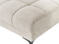 Miniatyrbillede 5 af 6: Ottoman Fodskammel Beige 88 x 80 cm Skammel med Stof Moderne Puf med Ben Stueindretning