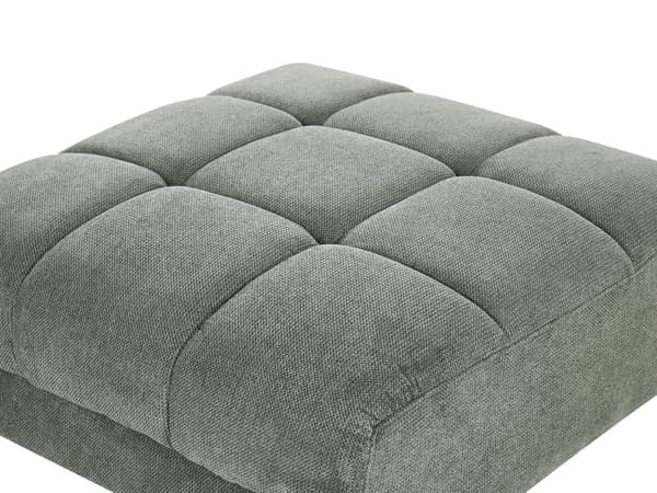 Fotpall Grön Tyg 80 x 88 x 41 cm Fotstöd Sittpuff Ottoman