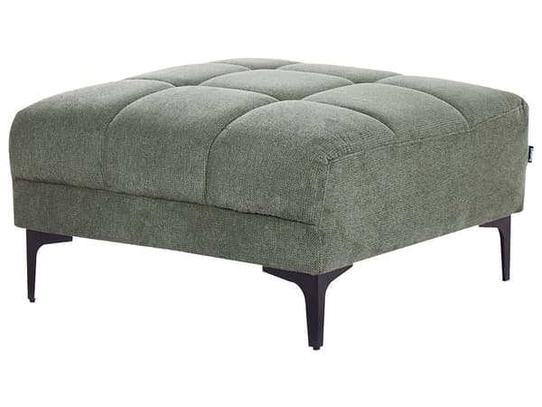 Fotpall Grön Tyg 80 x 88 x 41 cm Fotstöd Sittpuff Ottoman