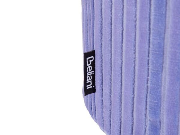 Puff Lys Lilla Bomull 40 x 25 cm Rund Stoff Fløyelsstruktur Ribbestrikket Kordfløyel Avtakbart trekk Maskinvaskbart