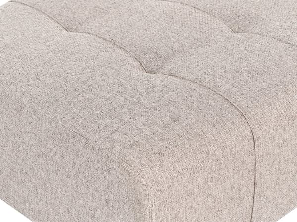 Ottoman Lysebrun Polyester Polstret Modulær Sofaelement Firkantet Fotskammel Svarte ben Moderne