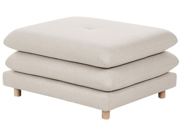 Ottomansk Beige Stoff Polstret Puter Flyttbare Puter Fleksibel Ordning Moderne stue Sofa
