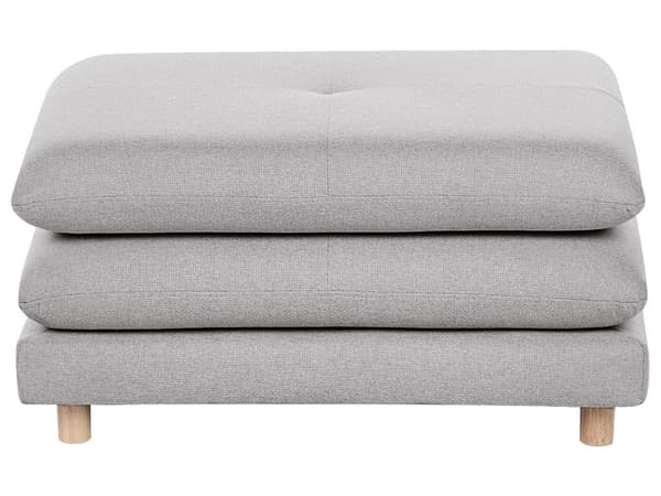 Ottomansk Grått Stoff Polstret Puter Flyttbare Puter Fleksibel Ordning Moderne stue Sofa