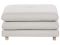 Miniatyrbillede 5 af 8: Ottoman Fodskammel Beige 68 x 86 cm Skammel med Stof Moderne Puf med Ben Stueindretning