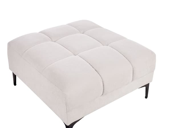 Fotpall Off-White Tyg 80 x 88 x 41 cm Fotstöd Soffdel