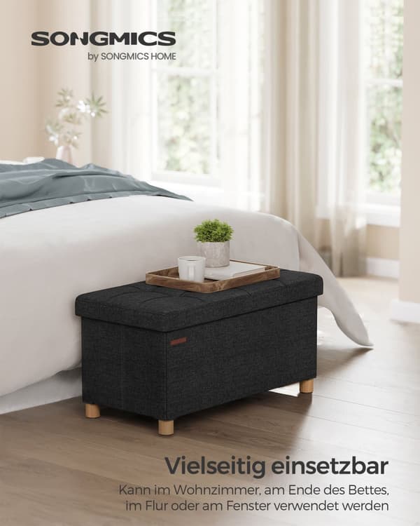Pankki - Taitava - säilytystila - 38 × 76 × 40 cm - musta