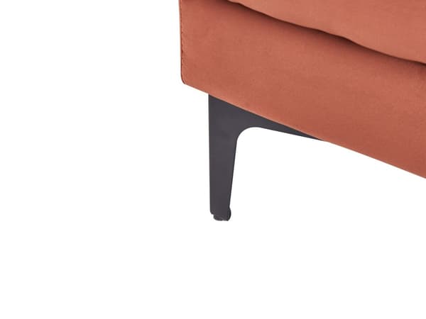 Ottoman Röd Sammetstyg 80 x 88 x 41 cm Fotstöd Soffdel Fotpall