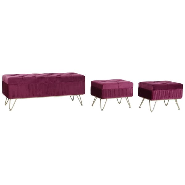 Sittpall DKD Home Decor 110 x 42 x 44 cm Metall Rödbrun