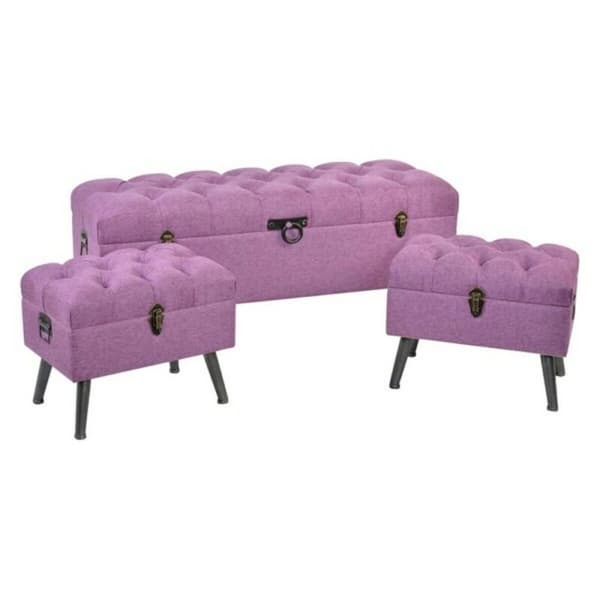 Stol DKD Home Decor 8424001565399 Multifarvet Fuchsia Metal Træ MDF 120 x 42 x 53 cm
