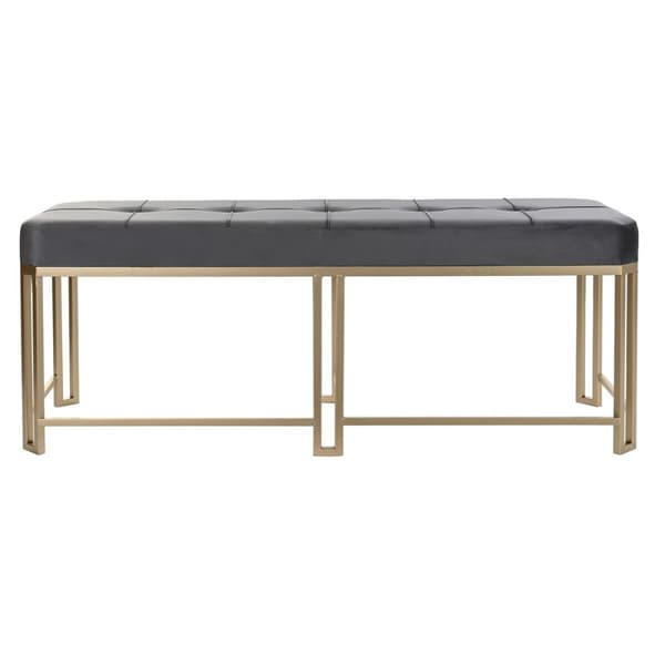 Jakkara DKD Home Decor   Harmaa Metalli Sametti (120 x 40 x 47 cm)