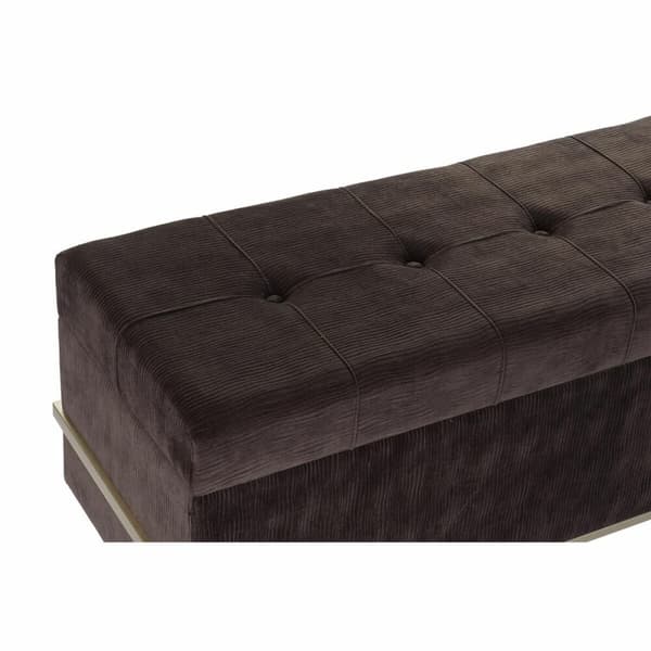 Jakkara DKD Home Decor   Kullattu Metalli Ruskea Sametti (120 x 42 x 48 cm)