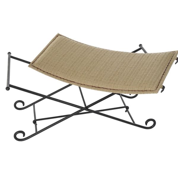 Jakkara DKD Home Decor   Musta Metalli Vaaleanruskea Rottinki (94 x 49 x 44 cm)