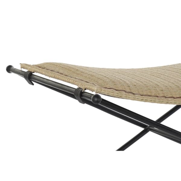 Jakkara DKD Home Decor   Musta Metalli Vaaleanruskea Rottinki (94 x 49 x 44 cm)