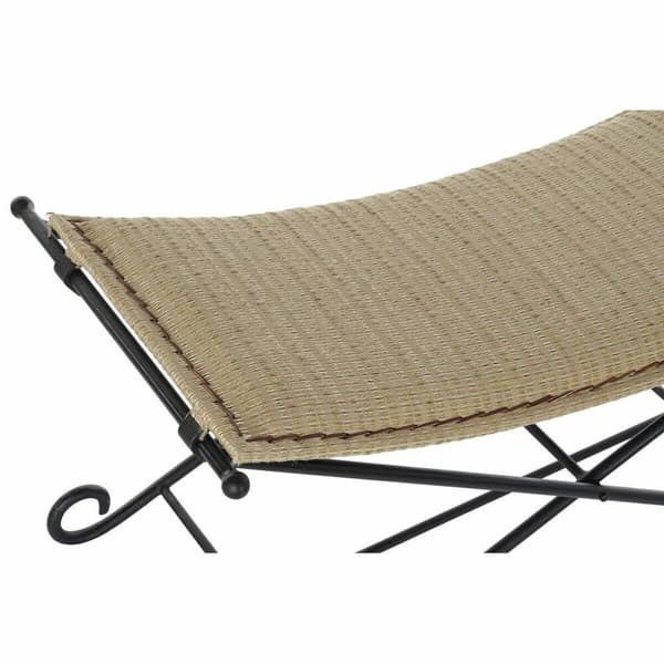 Jakkara DKD Home Decor   Musta Metalli Vaaleanruskea Rottinki (94 x 49 x 44 cm)