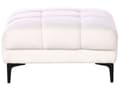Miniatyrbillede 4 af 7: Ottoman Fodskammel Hvid Boucle 88 x 80 cm Skammel med Stof Moderne Puf med Ben Stueindretning