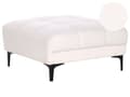 Miniatyrbillede 1 af 7: Ottoman Fodskammel Hvid Boucle 88 x 80 cm Skammel med Stof Moderne Puf med Ben Stueindretning