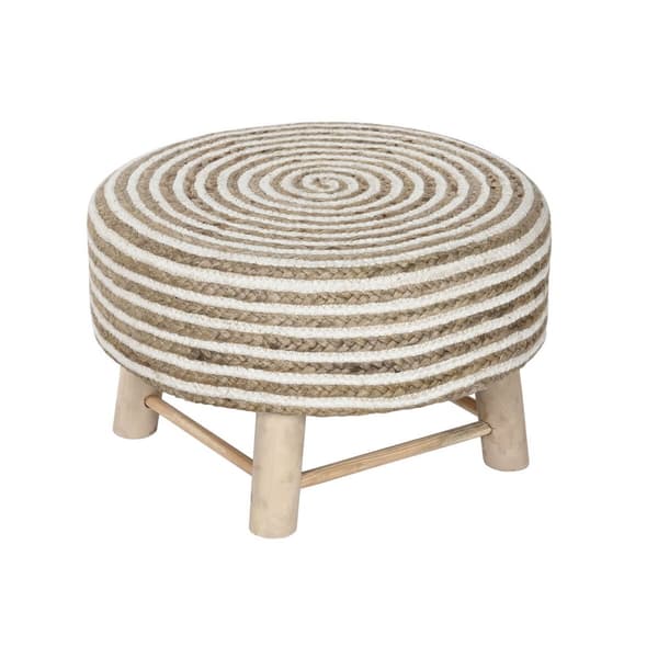 Jalkatuki Home ESPRIT Juutti Eukalyptuspuu 50 x 50 x 30 cm
