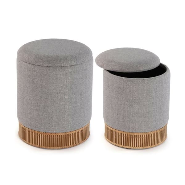 Irrotettava palli Versa Harmaa Bambu Puu MDF