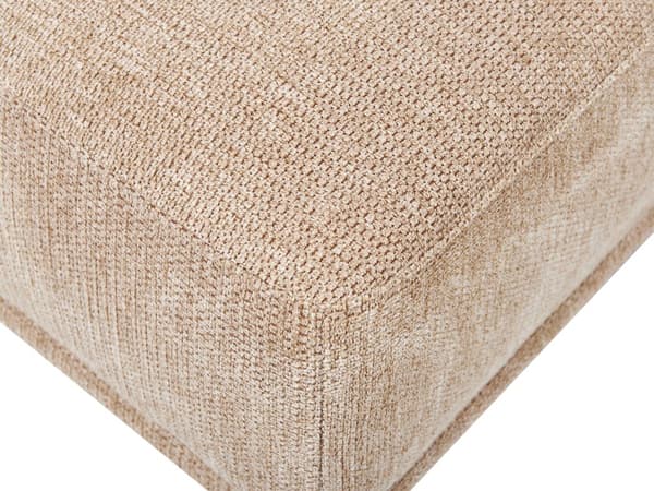 Fotskammel Beige Stoff Vannavvisende stoff Rektangulær form Moderne design Puff Stue