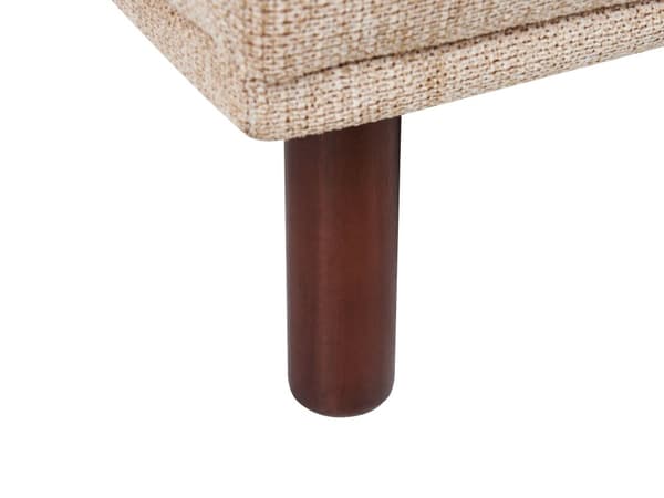 Fotskammel Beige Stoff Vannavvisende stoff Rektangulær form Moderne design Puff Stue