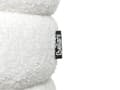 Miniatyrbild 7 av 9: Puff Off-White Boucle Teddy Klädsel Tall Trä Ben Fotpall Hemtillbehör Vardagsrum