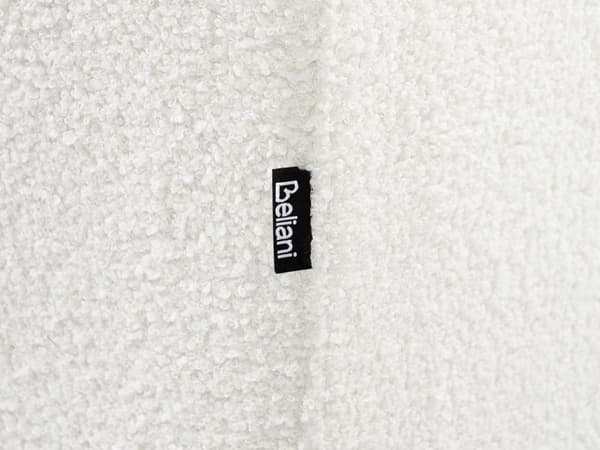 Fotskammel Hvit Bouclé 80 x 80 x 35 cm Kvadratisk form Moderne design Stue Puff