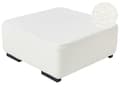 Miniatyrbilde 1 av 9: Fotskammel Hvit Bouclé 80 x 80 x 35 cm Kvadratisk form Moderne design Stue Puff