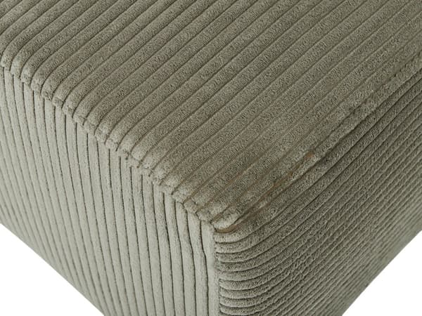 Skammel grøn 80 x 35 x 80 cm standard fløjlspolstring træben stor firkantet moderne