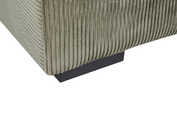 Skammel grøn 80 x 35 x 80 cm standard fløjlspolstring træben stor firkantet moderne