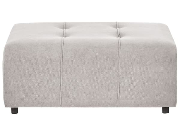 Ottoman Fodskammel Lysegrå 99 x 99 cm Flyder Skammel med Stof Moderne Stueindretning